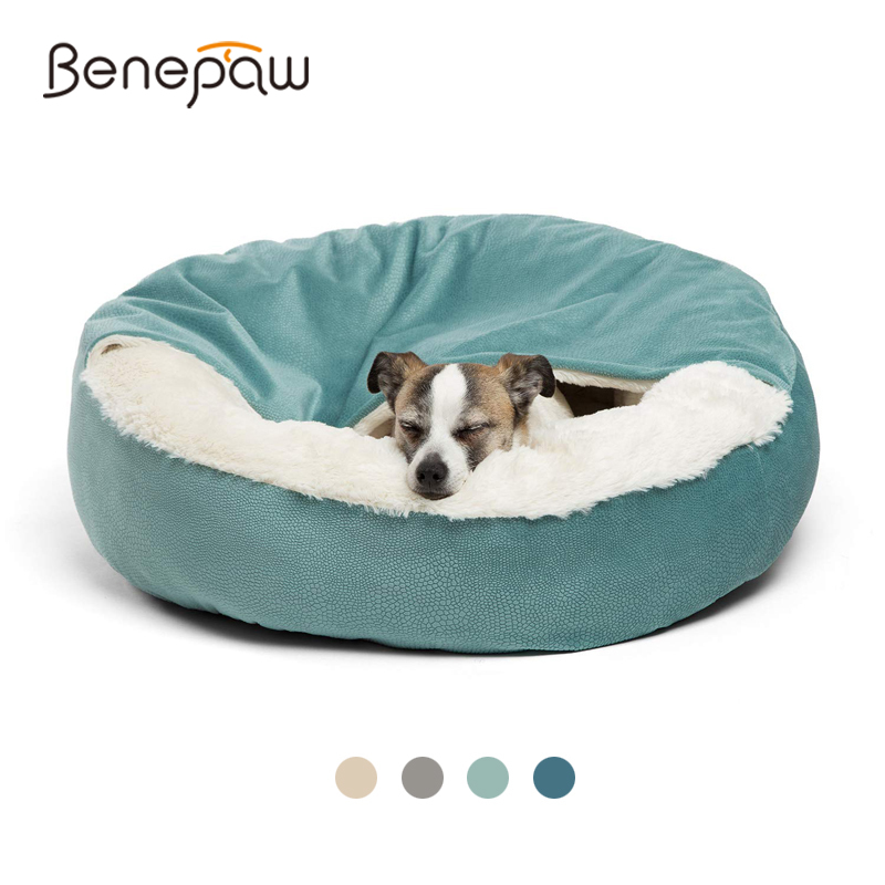 Calming Dog Bed - Benepaw Orthopedic Dog Bed With Hooded