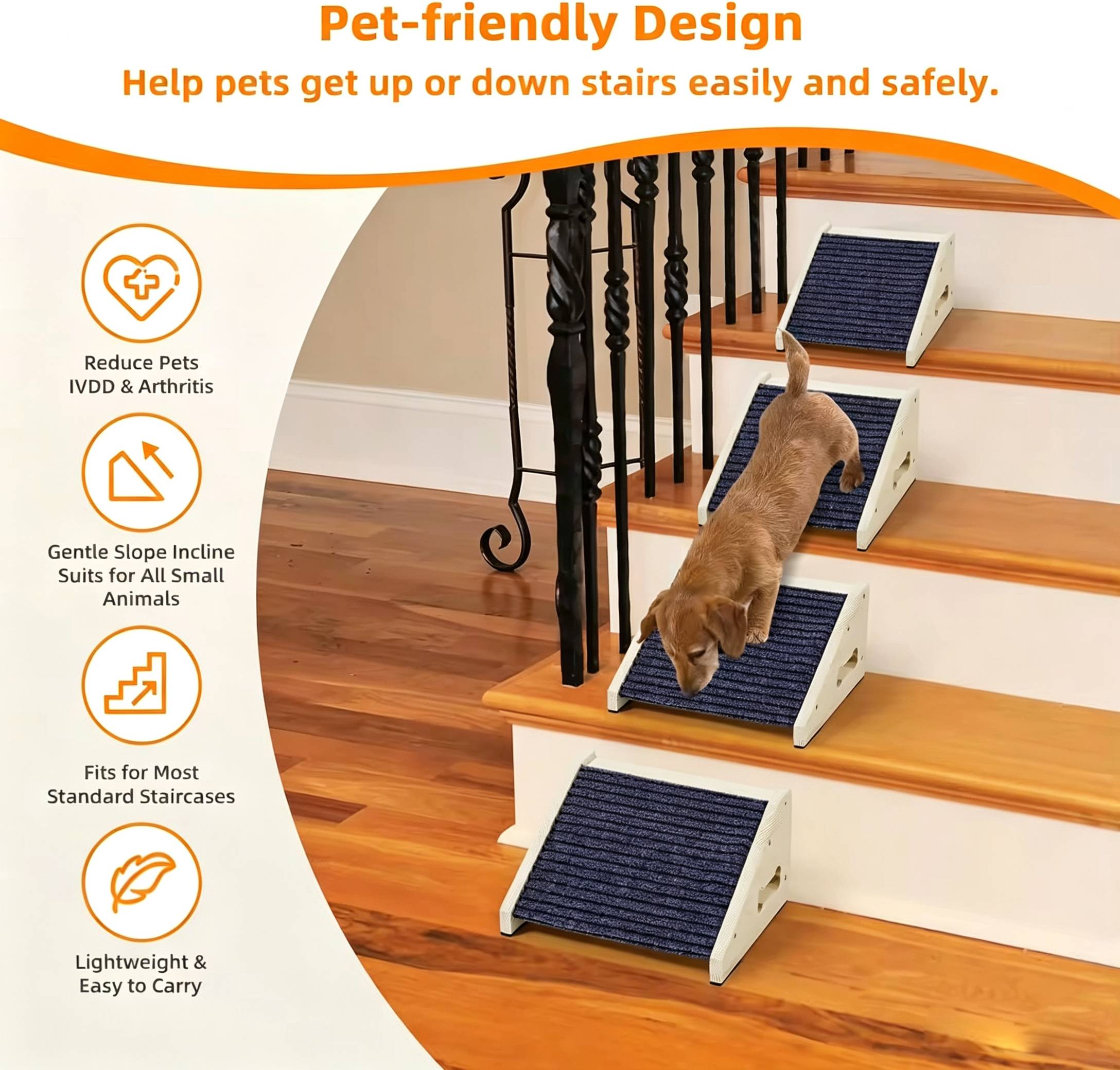 Wooden Dog Stairs Dog Ramps Sm - огляд і ціна Calming Dog Bed