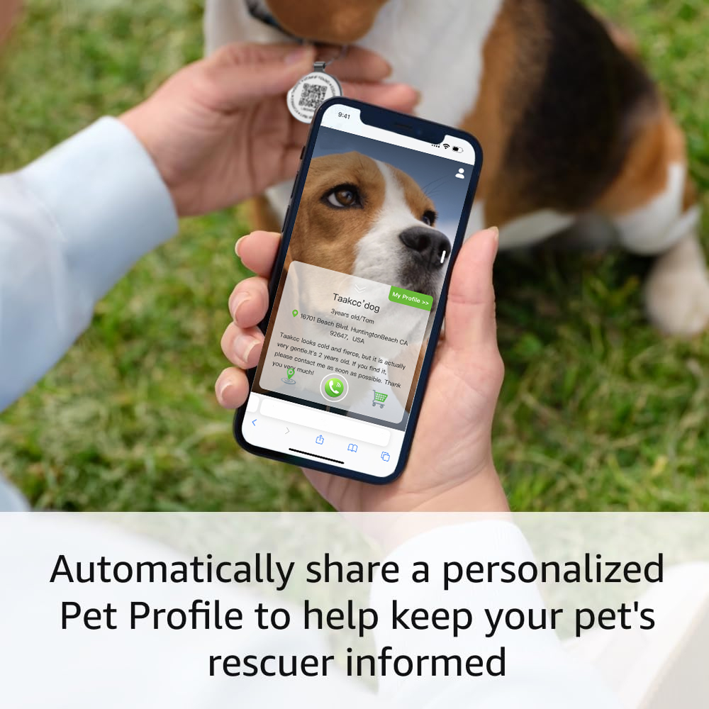 QR ID Pet Tag, Metal Dog Tag w - огляд і ціна Pet Supplies Online