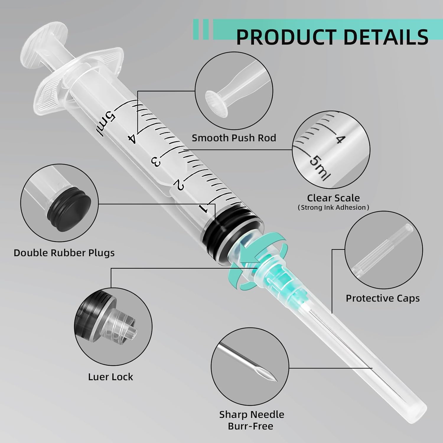 5ml Luer Lock Syringe, Suitabl - огляд і ціна Pet Supplies Application