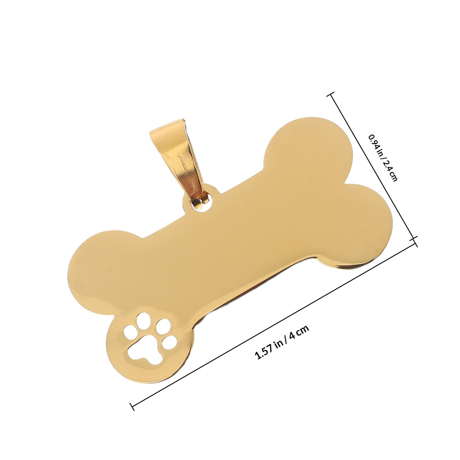 4Pcs Blank Dog Tags Stainless  - огляд і ціна Pet Supplies Online